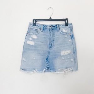 Abercrombie & Fitch Zoe Natural Rise Vintage A-Line Denim Skirt